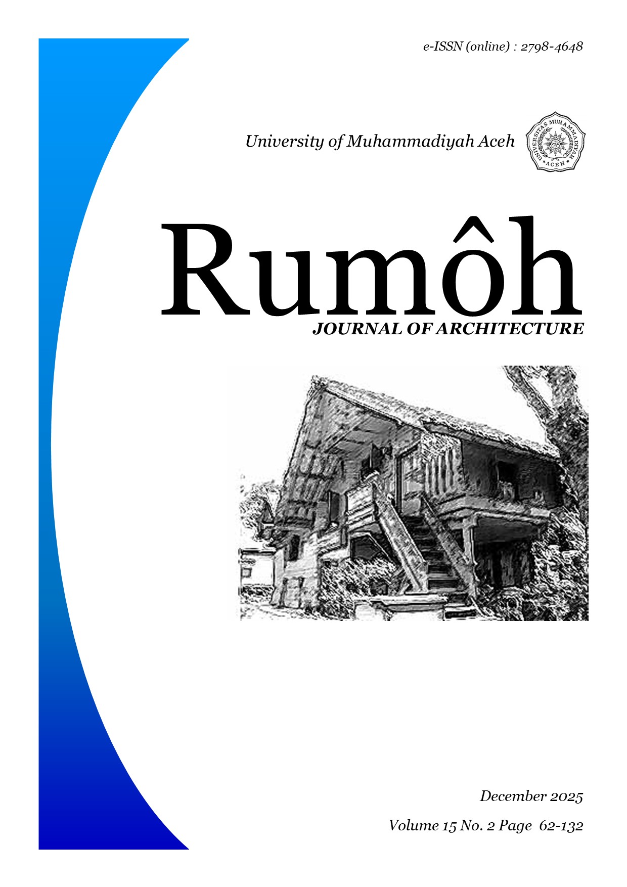 					View Vol. 15 No. 2 (2025): Rumoh: Journal of Architecture
				